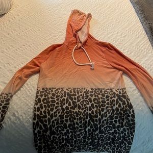 Leopard ombre hoody from online boutique